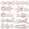 2 Bags 2 Styles Resin & Alloy Alligator Hair Clips AJEW-CY0001-39A-6