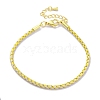 Polyester Cord Braided Bracelet Makings MAK-Z003-01G-14-1