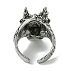 Dragon Alloy Open Cuff Rings for Men RJEW-K275-38A-AS-3