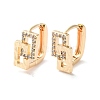 Rack Plating Brass Clear Cubic Zirconia Hoop Earrings EJEW-S241-06G-1