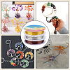 3 Rolls 3 Colors Round Copper Jewelry Wire CWIR-BBC0001-11-5