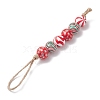 Wood Beads Pendant Decoraiton HJEW-JM02270-5