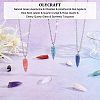 Olycraft 10Pcs 10 Style Natural & Synthetic Gemstone Pointed Pendants G-OC0003-07-4