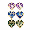 Rack Plating Light Gold Alloy Enamel Pendants ENAM-Q444-014-RS-2