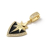 Brass Micro Pave Cubic Zirconia Pendants KK-U047-06G-2