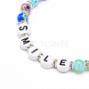 Word Smile Bracelet BJEW-JB08584-04-4