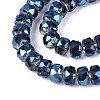 Electroplate Transparent Glass Beads Strands EGLA-N022-04A-D05-3