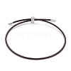 Adjustable PU Leather Cord Slider Bracelets BJEW-F412-05P-B-1