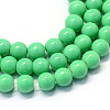 Baking Painted Glass Round Bead Strands X-DGLA-Q020-8mm-07-1