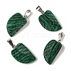 Synthetic Malachite Pendants G-B127-01P-05-2