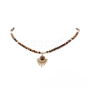 Natural Tiger Eye Beaded Necklaces NJEW-JN04226-04-2