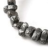 Electroplated Natural Lava Rock Beads Strands G-L606-D02-01D-2