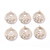 Rack Plating Light Gold Iron Pendants IFIN-L039-08KCG-1