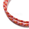 Polyester Cord Braided Necklace Makings MAK-L043-03G-29-2