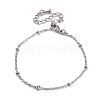 Brass Cable Chain Bracelets for Women BJEW-G735-20P-4