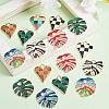 18Pcs 9 Style Rack Plating Alloy Enamel Pendants FIND-SZ0002-21-3