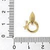 Brass Micro Pave Clear Cubic Zirconia Twister Clasps KK-P293-02F-G-3