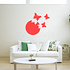 CREATCABIN 1 Set Plastic Mirror Wall Stickers AJEW-CN0001-65B-4