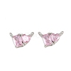 Brass Pave Cubic Zirconia Charms CU-CBA6A75-04P-2