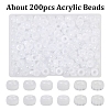 200Pcs Acrylic Beads KY-YW0002-06B-1