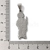 Non-Tarnish 304 Stainless Steel Pendants STAS-L081-037P-3