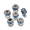 Alloy Rhinestone European Beads MPDL-Q212-001B-RS-1