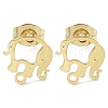 Elephant Ion Plating(IP) 304 Stainless Steel Stud Earring Findings STAS-I206-93G-1