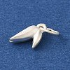 925 Sterling Silver Bamboo Leaf Charms with Jump Rings FIND-U013-07S-2