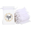 50Pcs Thank You Printed Organza DIY Craft Drawstring Bags PW-WG4E938-19-1