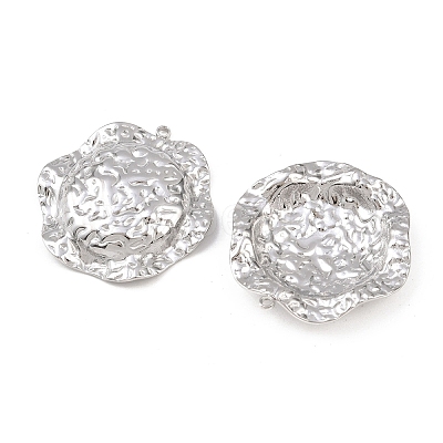 Hammered 304 Stainless Steel Pendants STAS-P424-07P-1