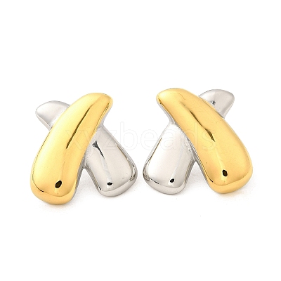 304 Stainless Steel Stud Earrings EJEW-D308-02PG-1