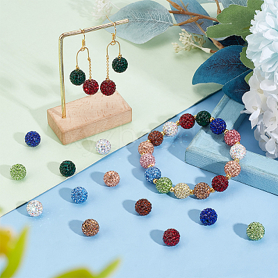 60Pcs Polymer Clay Rhinestone Beads RB-PH0001-26-1