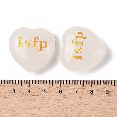 Natural Quartz Crystal Heart Engraving MBTI Figurines Statues for Home Office Desk Decorations X1-G-K353-05D-1