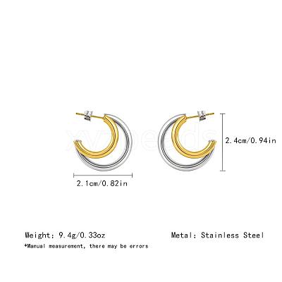 304 Stainless Steel Stud Earrings for Women DQ1821-1