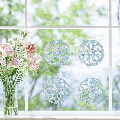 Waterproof PVC Colored Laser Stained Window Film Static Stickers DIY-WH0314-106-1