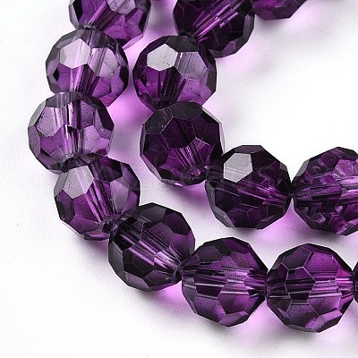Baking Paint Transparent Glass Beads X1-DGLA-A035-T8mm-A09-1