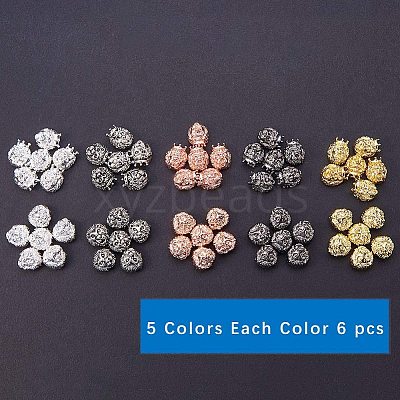 Lion Head Alloy Beads PALLOY-PH0012-04-1
