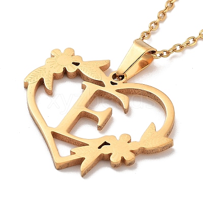 PVD Vacuum Plating 201 Stainless Steel Pendant Necklaces NJEW-R267-02E-G-1