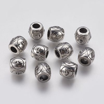Ion Plating(IP) 304 Stainless Steel European Beads STAS-J022-049AS-1