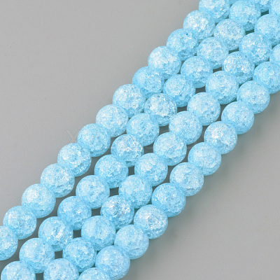 Synthetic Crackle Quartz Beads Strands X-GLAA-S134-6mm-13-1
