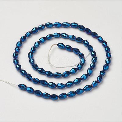 Electroplate Glass Beads Strands GC885Y-5-1
