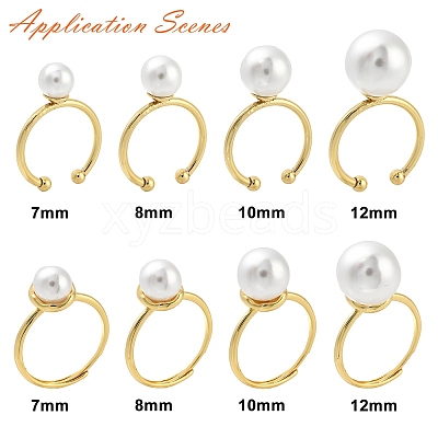 Brass Open Cuff Ring Settings LS-KK-G518-10G-04-1