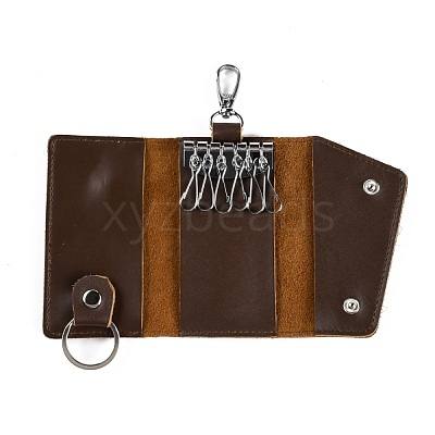 Leather Car Key Holder Bags AJEW-WH0250-38B-1