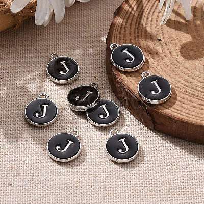 Platinum Plated Alloy Charms LS-ENAM-S118-02J-P-1