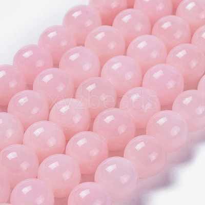 Natural Mashan Jade Round Beads Strands G-D263-8mm-XS02-1