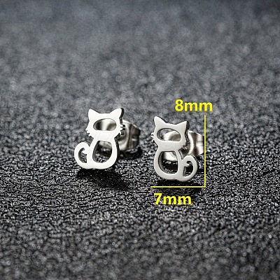 201 Stainless Steel Stud Earrings FS-WGB18B1-02-1