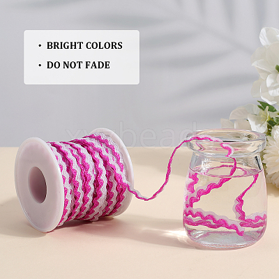 Two Tone Polyester Wavy Fringe Trim Ribbon OCOR-GF0003-97B-1