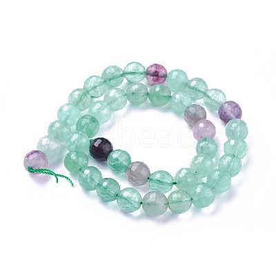 Natural Fluorite Beads Strands G-P430-17-D-1