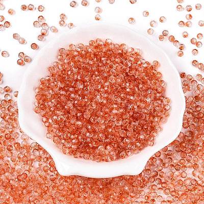 Baking Paint Electroplate Transparent Glass Seed Beads SEED-N006-07B-1