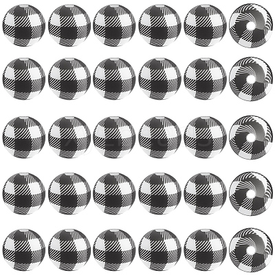 45Pcs Round Silicone Focal Beads SIL-SC0003-84-1